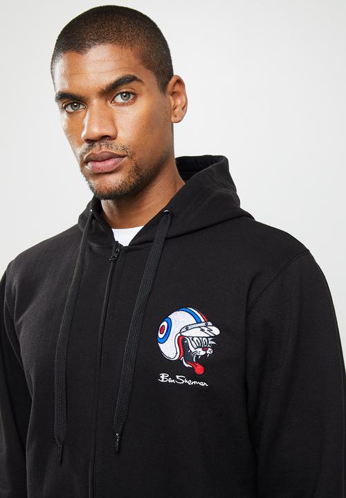 Ben Sherman - Cat zip sweat - black