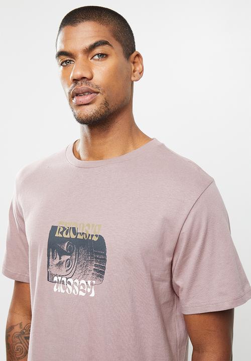 Cotton On - History lesson tbar art T-shirt - purple
