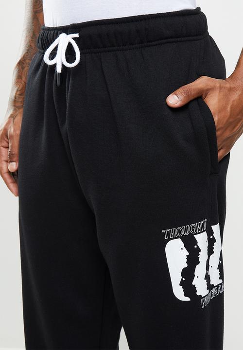 Factorie - Relaxed graphic trackpant - black