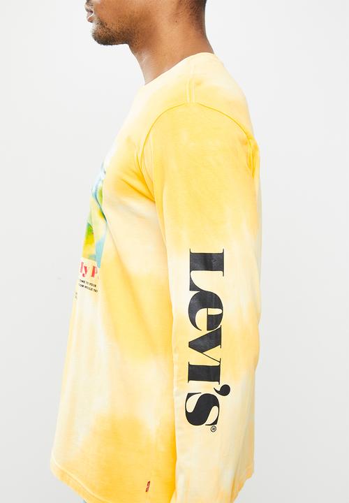 Levi’s® - Relaxed long sleeve graphic tee humor gd shadow - yellow