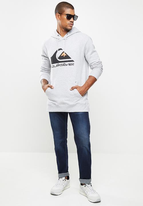 Quiksilver - Comp logo screen hoodie - grey