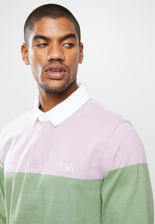 Levi’s® - Long sleeve fashion rugby block stripe lavender f - multi