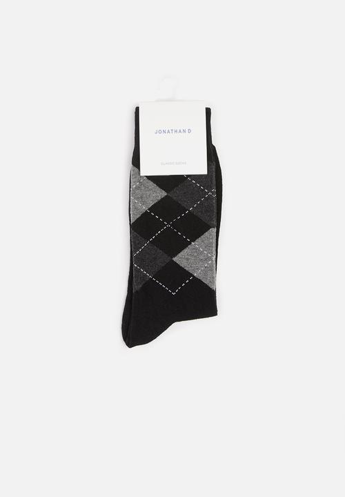 Jonathan D - Branded socks - black