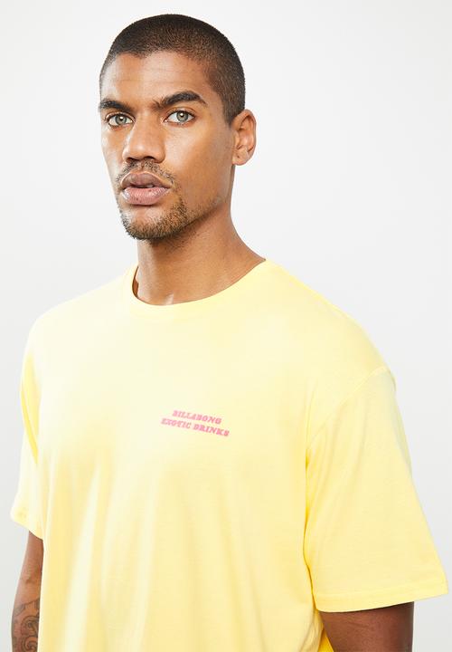 Billabong  - Bless the booze tee - light yellow