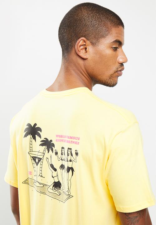 Billabong  - Bless the booze tee - light yellow
