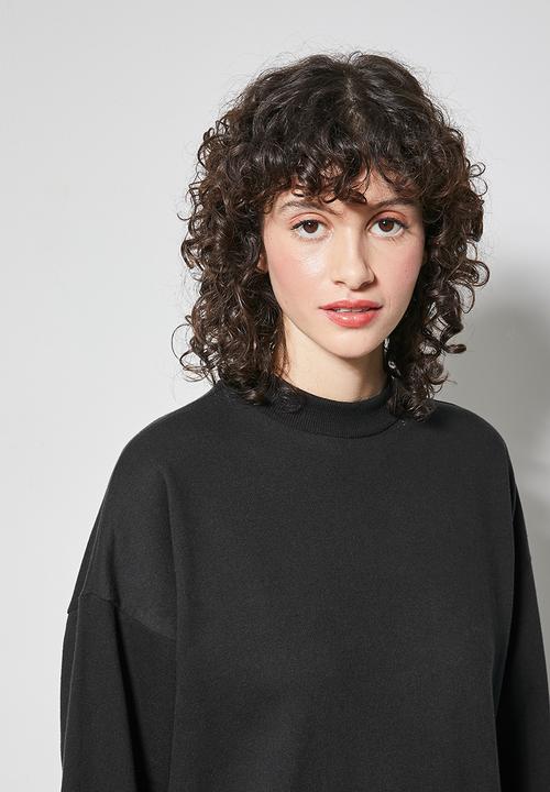 Superbalist - Cosy dropped waist dress with tier - black