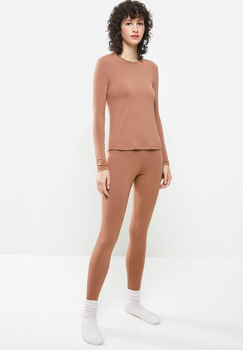 Superbalist - Slim fit sleep set - terracotta