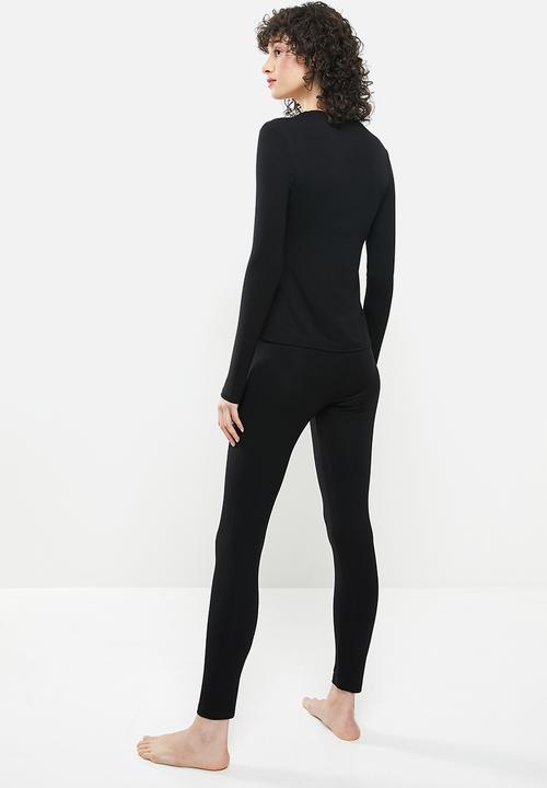 Superbalist - Slim fit sleep set - black