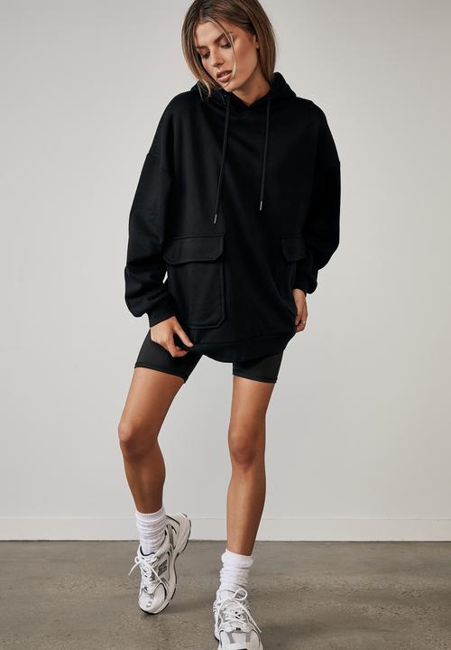 Factorie - Utility hoodie - black