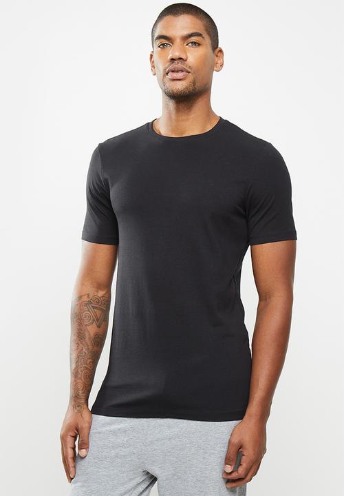 Only & Sons - Basic life slim o-neck 3 pack - black