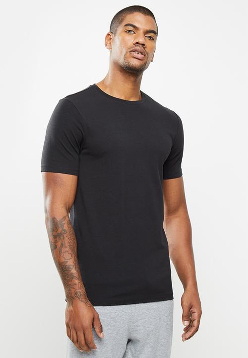 Only & Sons - Basic life slim o-neck 3 pack - black