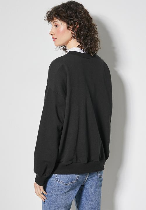 Superbalist - Slogan crew sweat - black