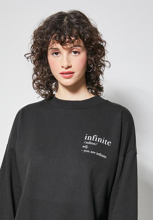 Superbalist - Slogan crew sweat - black