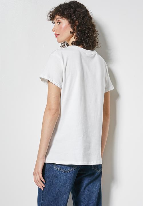 Superbalist - Don't overthink it printed tee - white 