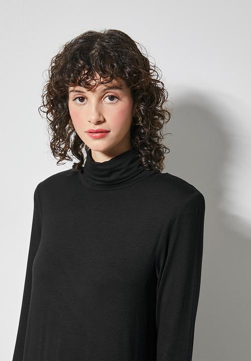 Superbalist - Shoulder pads column dress - black