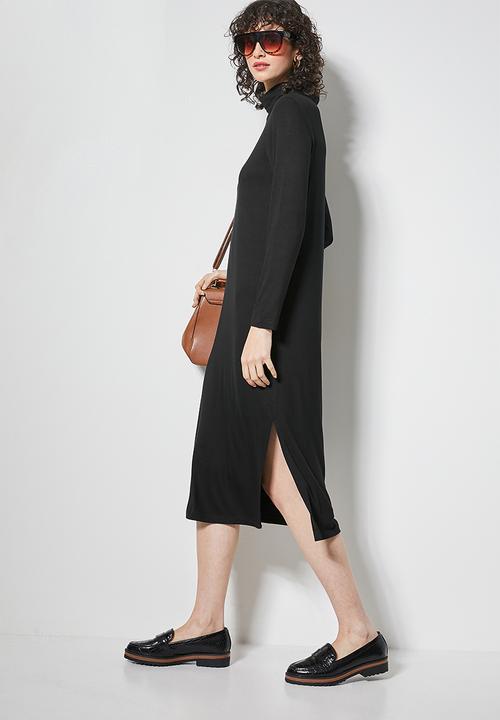 Superbalist - Shoulder pads column dress - black