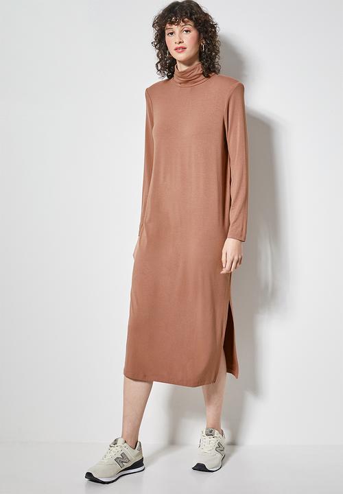 Superbalist - Shoulder pads column dress - copper