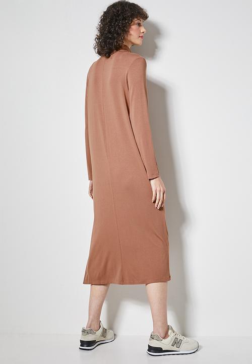 Superbalist - Shoulder pads column dress - copper