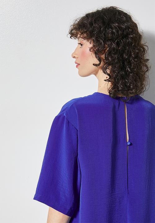 Superbalist - Single tier woven T-shirt dress - cobalt blue
