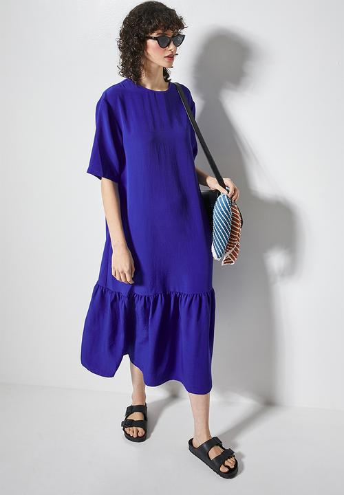 Superbalist - Single tier woven T-shirt dress - cobalt blue