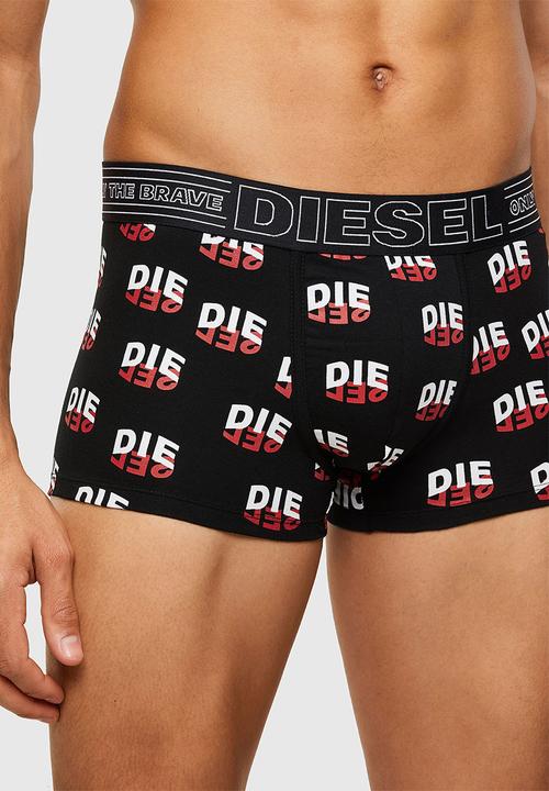 Diesel  - Umbx-damien three pack boxer shorts - black & red 