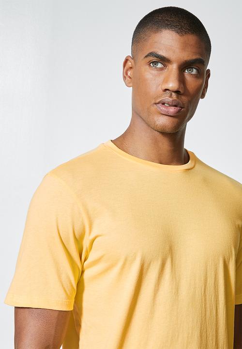 Superbalist - Barney longline curved hem tee - yellow 