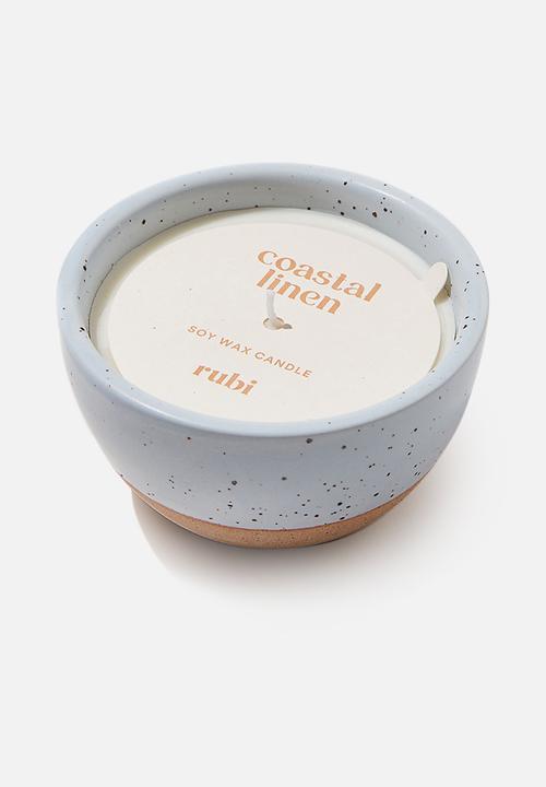 Rubi - Stoneware candle - blue