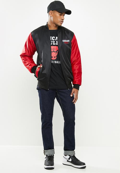 NBA - Bulls icon logo bomber jacket - black