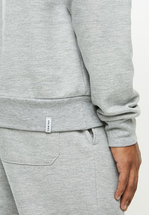 Holmes Bro's - Mellow leopard basic sweat - dirty grey 