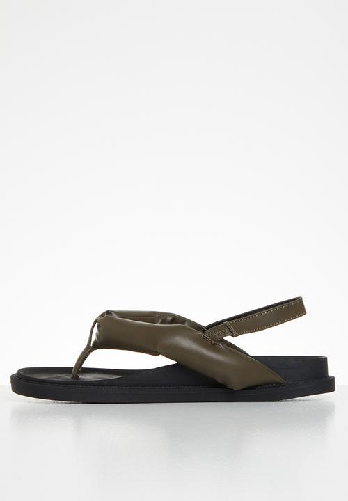 Public Desire - Minorca padded toe slingback sandal - khaki