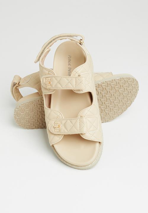 Public Desire - Carmen chunky slingback sandal - beige