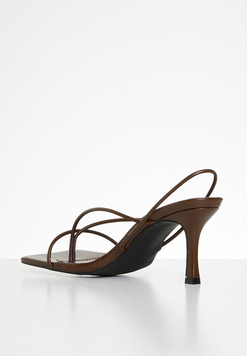 Public Desire - Annika strappy mule heel - brown 