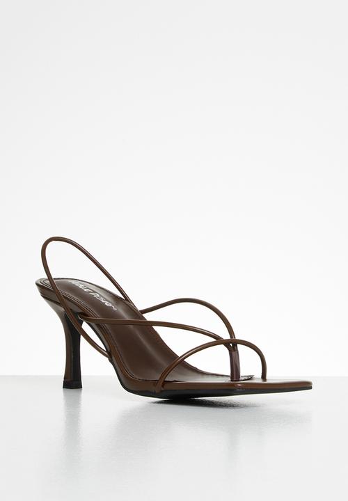 Public Desire - Annika strappy mule heel - brown 
