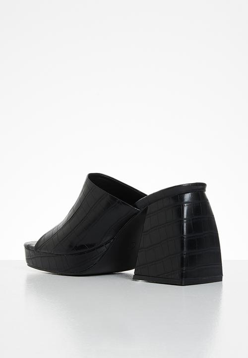 Public Desire - Oreo chunky block heel - black 