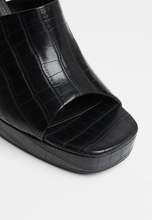 Public Desire - Oreo chunky block heel - black 