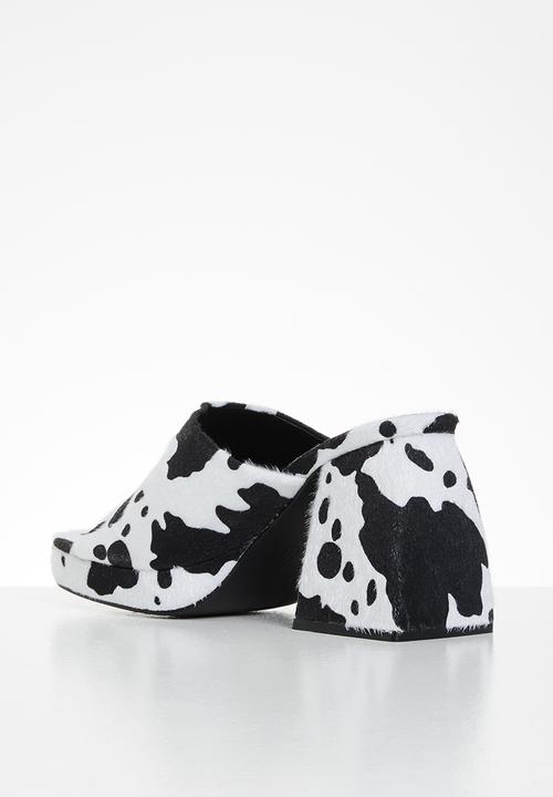 Public Desire - Oreo chunky block heel - black & white 