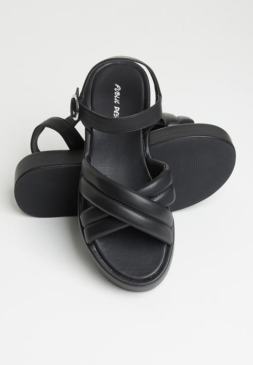 Public Desire - Kelsi flatform chunky slingback sandal - black