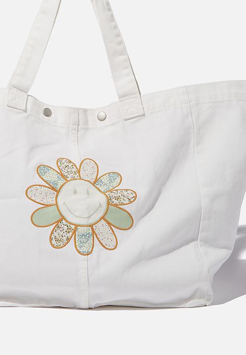 Rubi - Denim oversized tote - lcn smiley/whitehaven