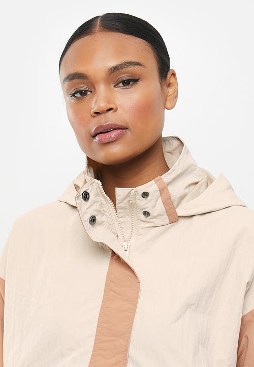 Missguided - Colourblock windbreaker jacket - brown