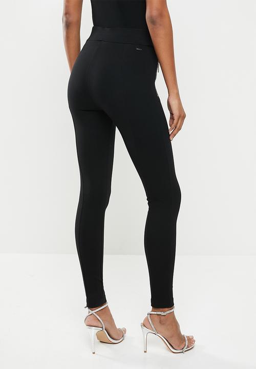 SISSY BOY - Valery:high rise legging with front metal zip - black