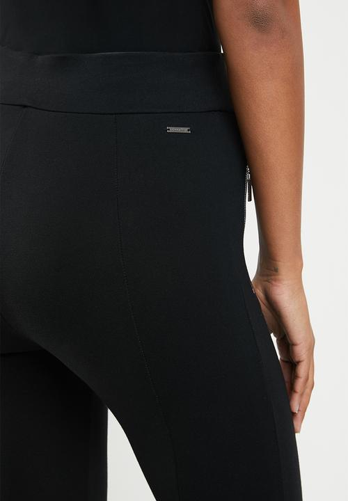 SISSY BOY - Valery:high rise legging with front metal zip - black