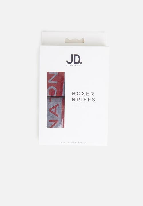 Jonathan D - 2-pack seamless briefs - burgundy & grey