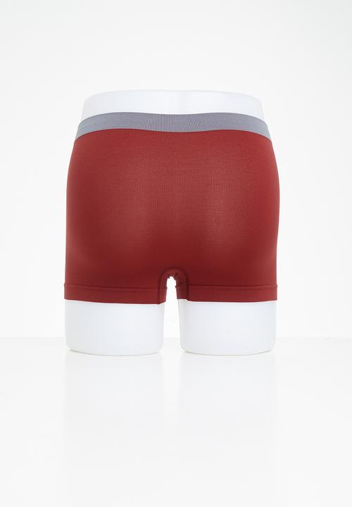 Jonathan D - 2-pack seamless briefs - burgundy & grey