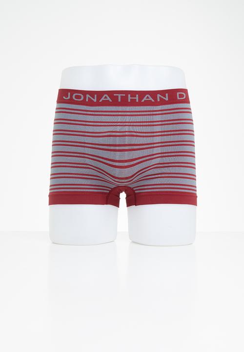 Jonathan D - 2-pack seamless briefs - burgundy & grey