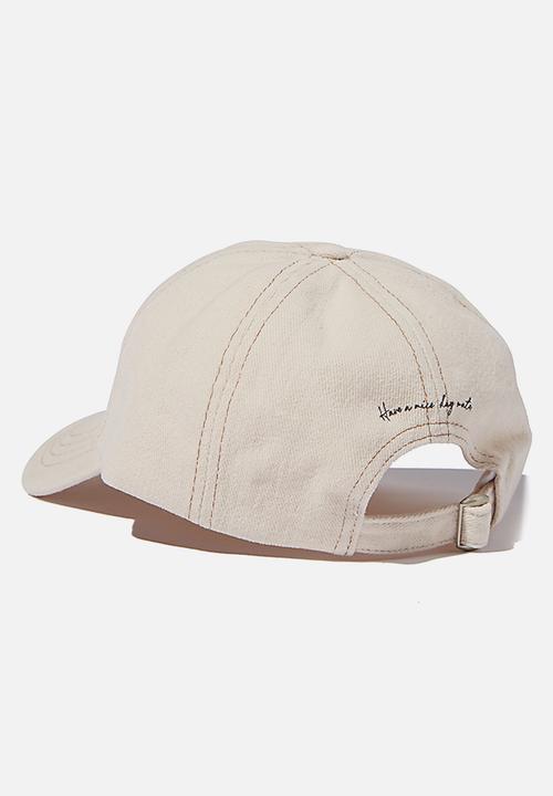 Rubi - Graphic dad cap - ecru