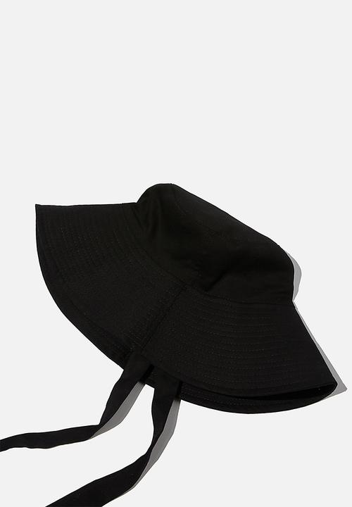 Rubi - Hazel wide brim sun hat - black