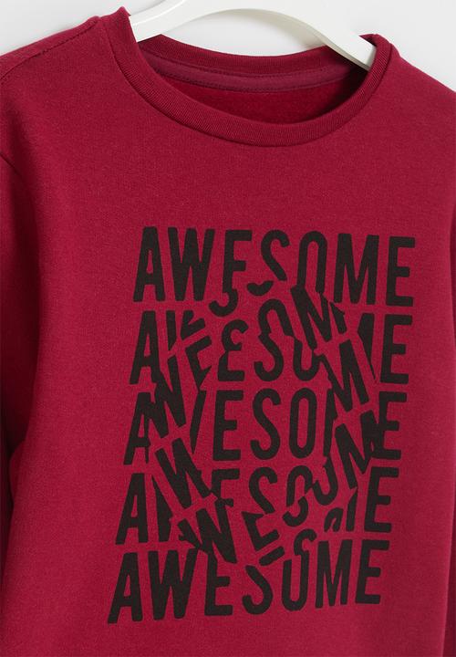 Rebel Republic - Boys graphic crew sweatshirt - maroon