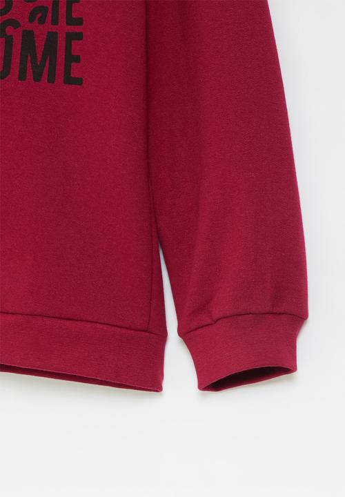 Rebel Republic - Boys graphic crew sweatshirt - maroon