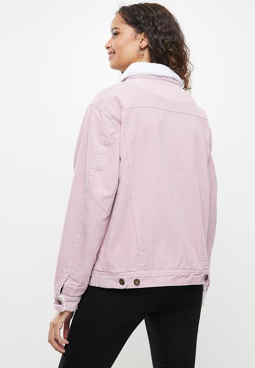 Cotton On - Sherpa cord trucker jacket - lilac