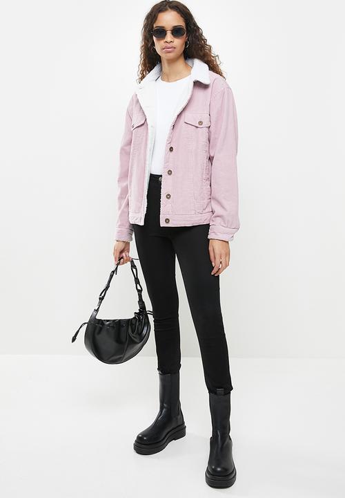 Cotton On - Sherpa cord trucker jacket - lilac
